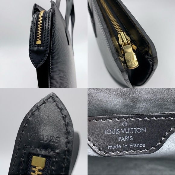 100% Authentic LOUIS VUITTON Epi Saint Jacques PM Black - Picture 9 of 10